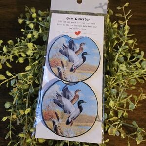 Mallard Duck Design Car Coasters
